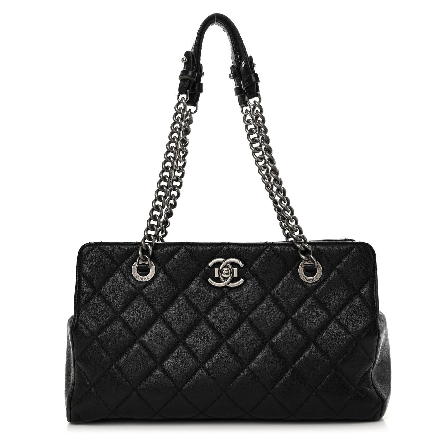 Goatskin Perfect Edge Tote Black