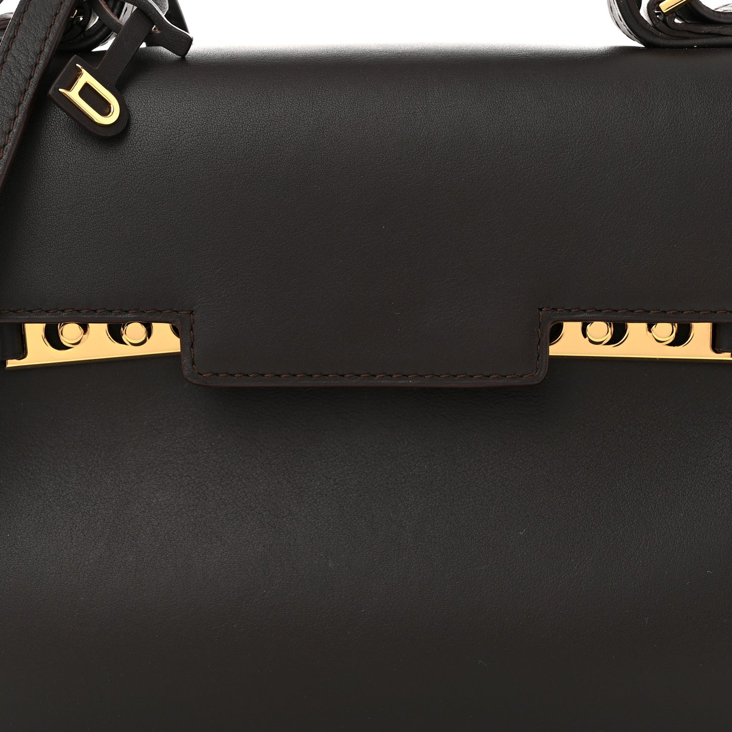 Smooth Calfskin Mini Tempete Satchel Brown