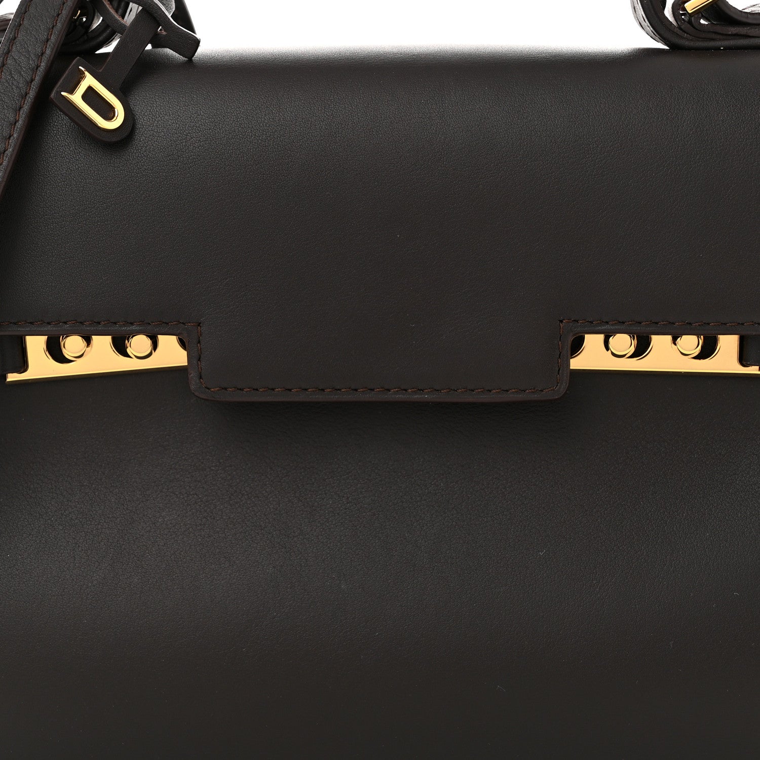 Delvaux Smooth Calfskin Mini Tempete Satchel Brown 8 of 10