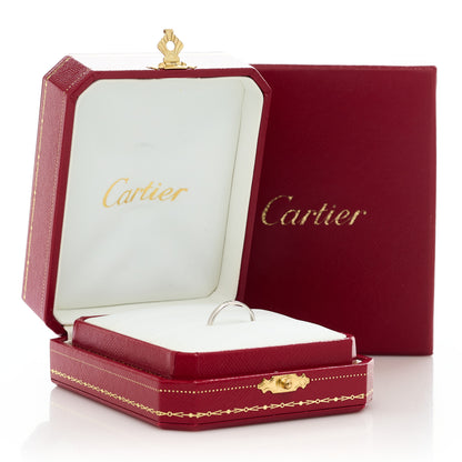 Cartier Platinum Diamond 2.6mm 1895 Wedding Band Ring 51 5.75 7 of 7