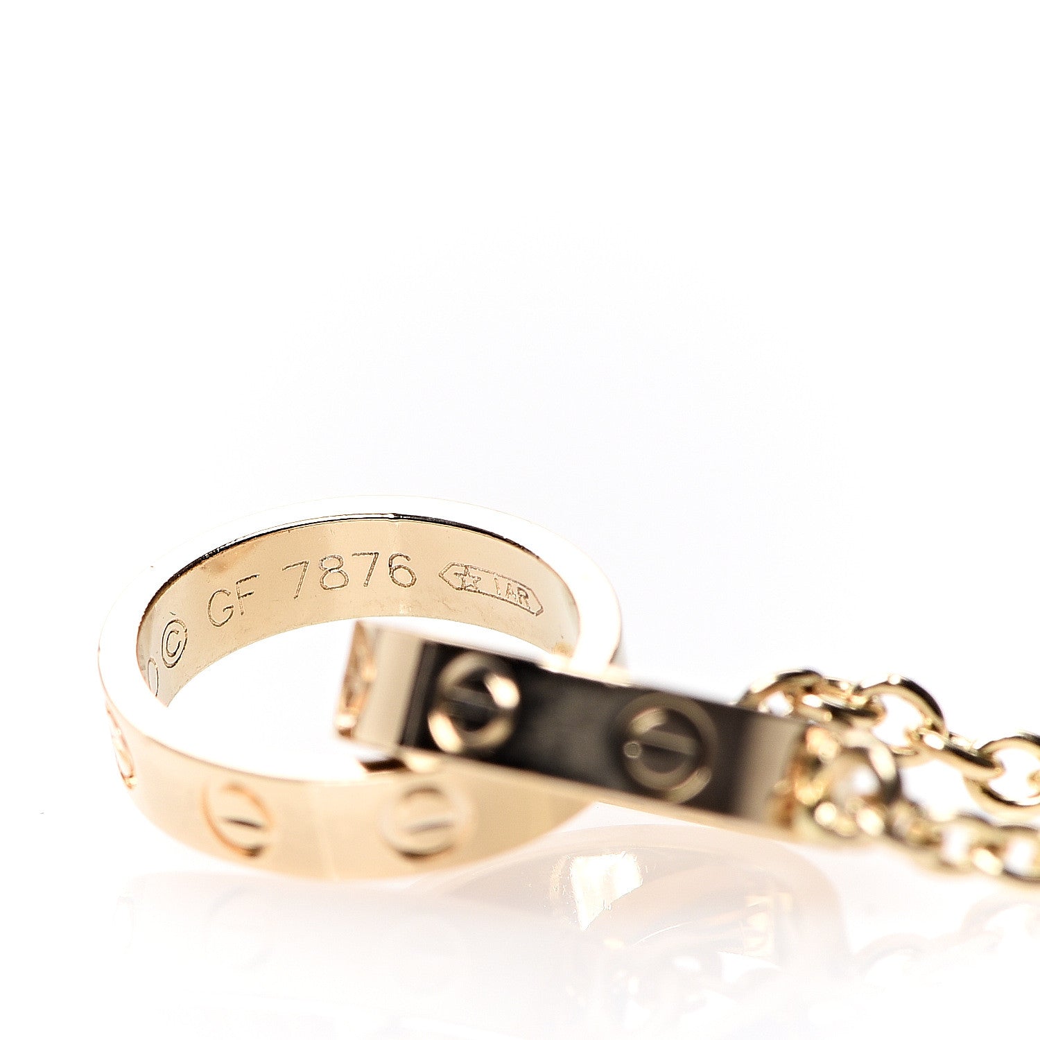 Cartier 18K Yellow Gold Interlocking LOVE Necklace 5 of 6