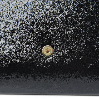 Saint Laurent Textured Patent Monogram Large Belle De Jour Clutch Black 7 of 7