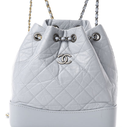 Chanel Aged Calfskin Quilted Small Gabrielle Backpack Light Blue 8 of 8