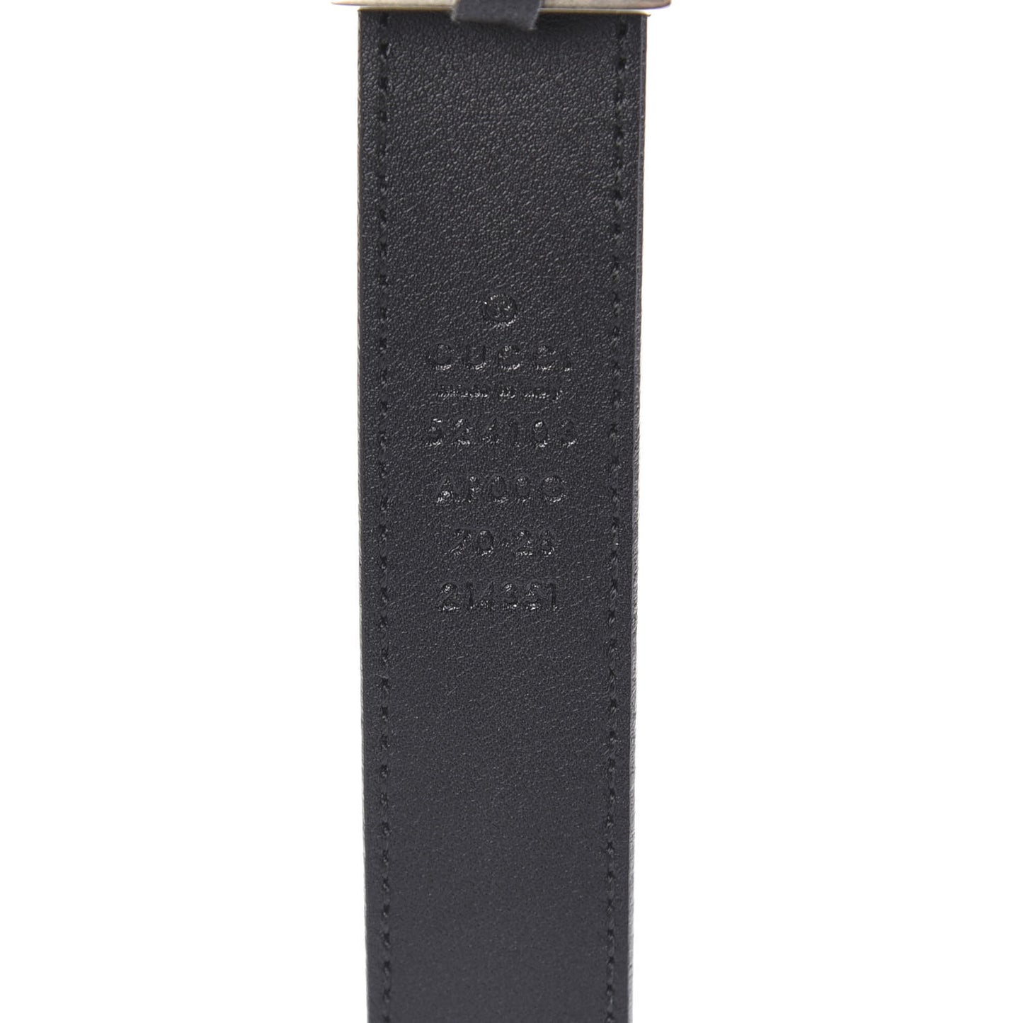 Moon Calfskin Torchon Double G 25mm Belt 75 30 Black