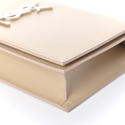 Saint Laurent Grain De Poudre Classic Kate Monogram Clutch Nude Powder 12 of 15