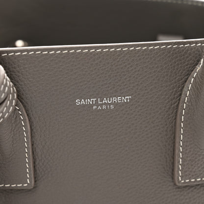 Saint Laurent Grained Calfskin Topstich Baby Sac De Jour Fog 8 of 12