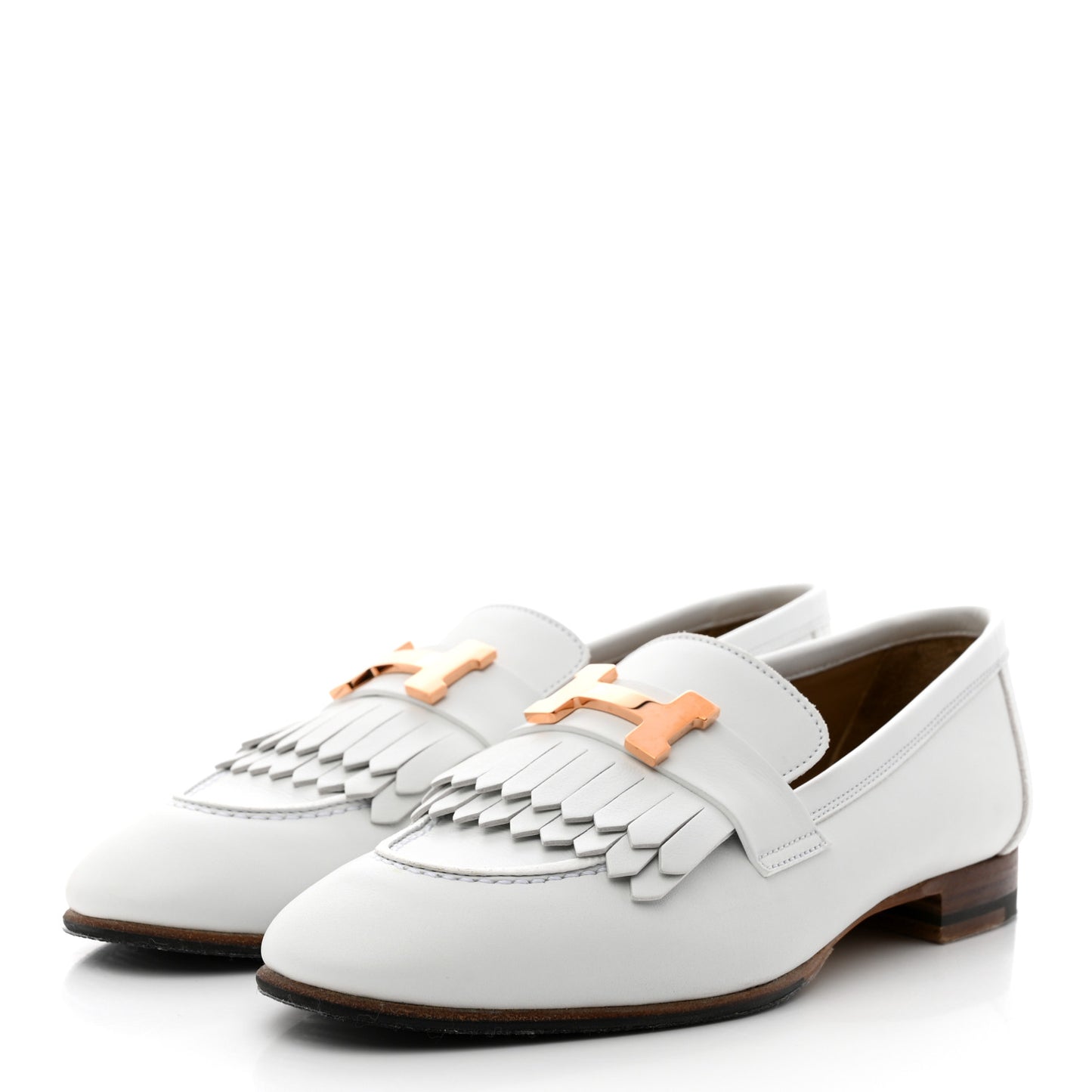Calfskin Womens Royal Loafers 36 White