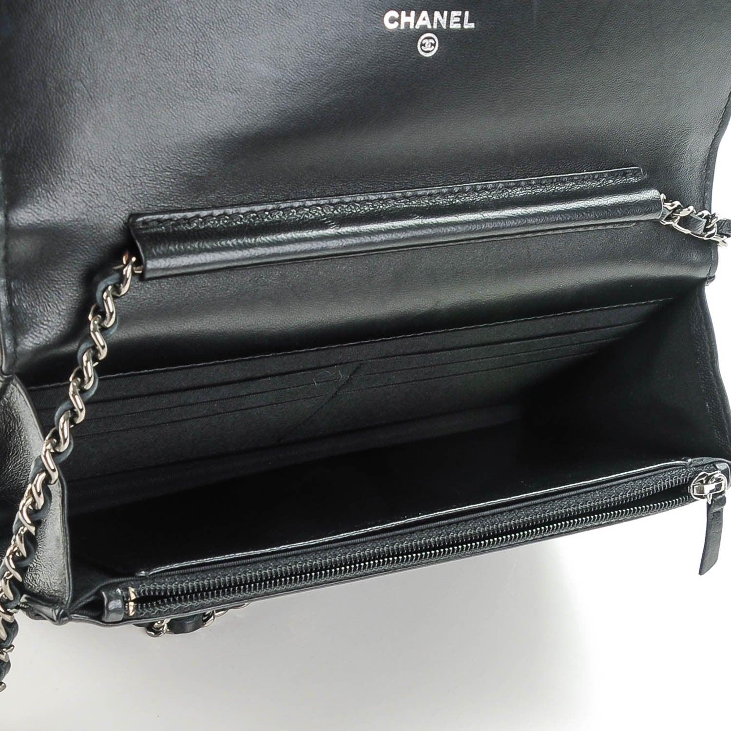 Chanel Lambskin Quilted Boy Wallet On Chain WOC Black 5 of 8