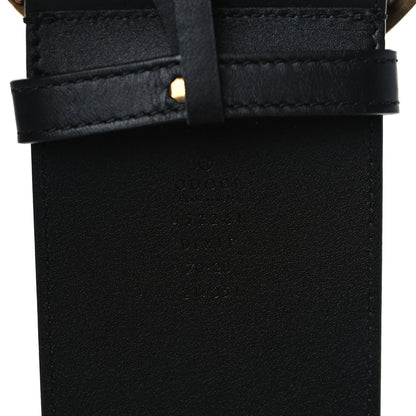 Gucci Moon Calfskin Pearl Double G 70mm Belt 95 38 Black Cream 3 of 4