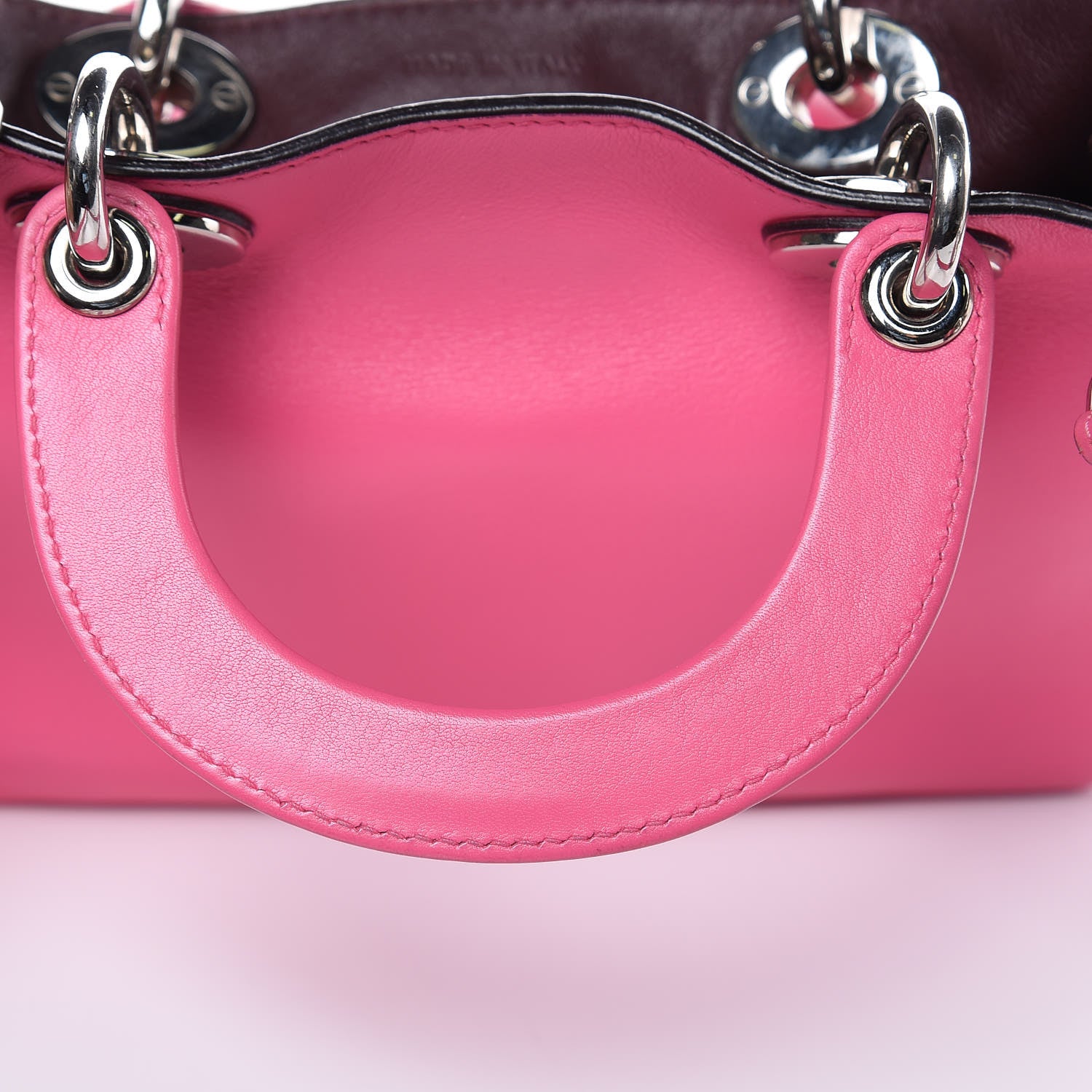 Christian Dior Calfskin Small Diorissimo Tote Pink 16 of 17