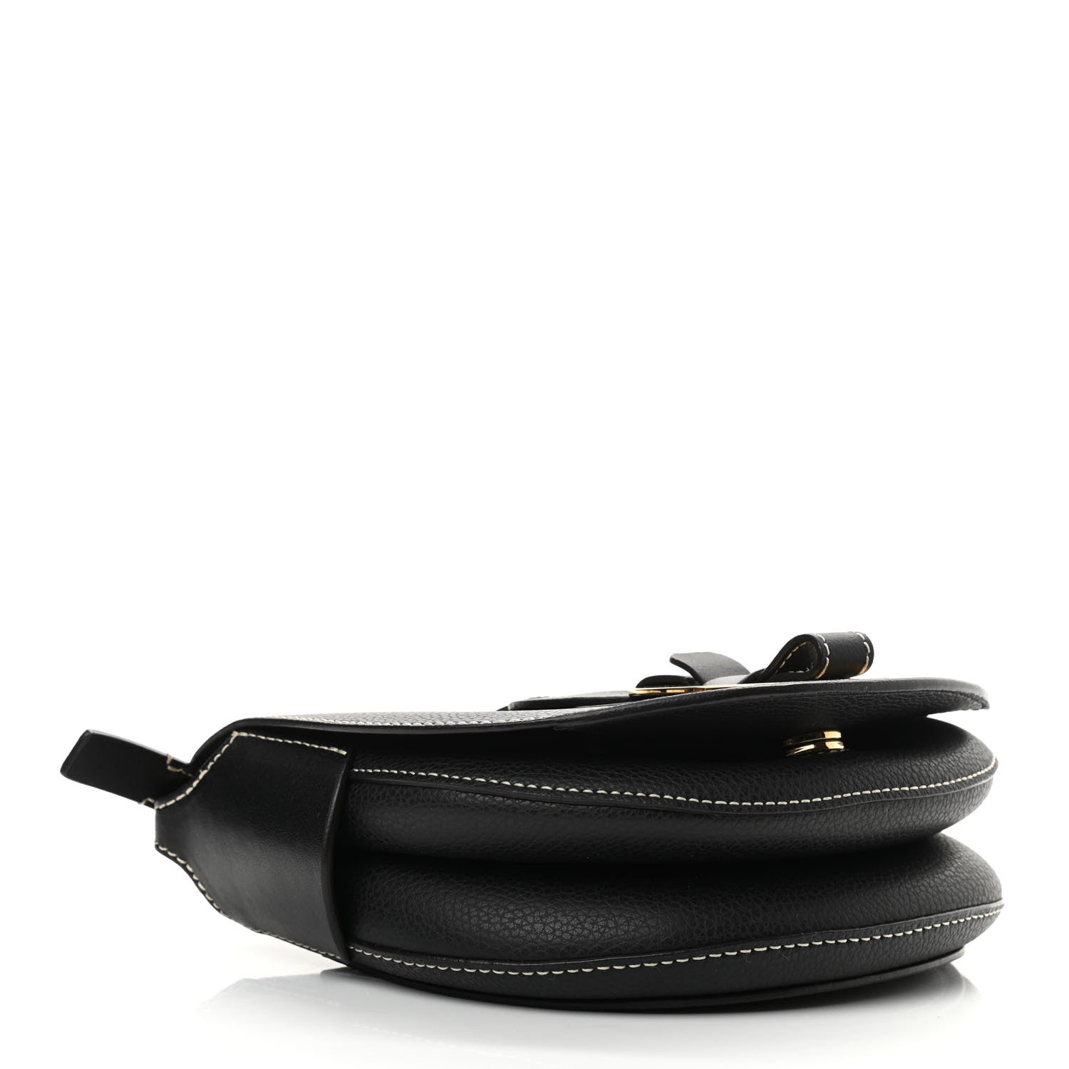 Chloe Grained Calfskin Small Darryl Saddle Crossbody Bag Black 4 of 9