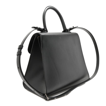 Delvaux Calfskin MM L'Humour Brillant Satchel Black 4 of 9