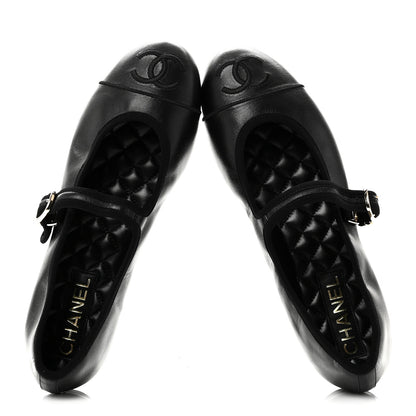 Chanel Lambskin Mary Jane Flats 40 Black 2 of 10