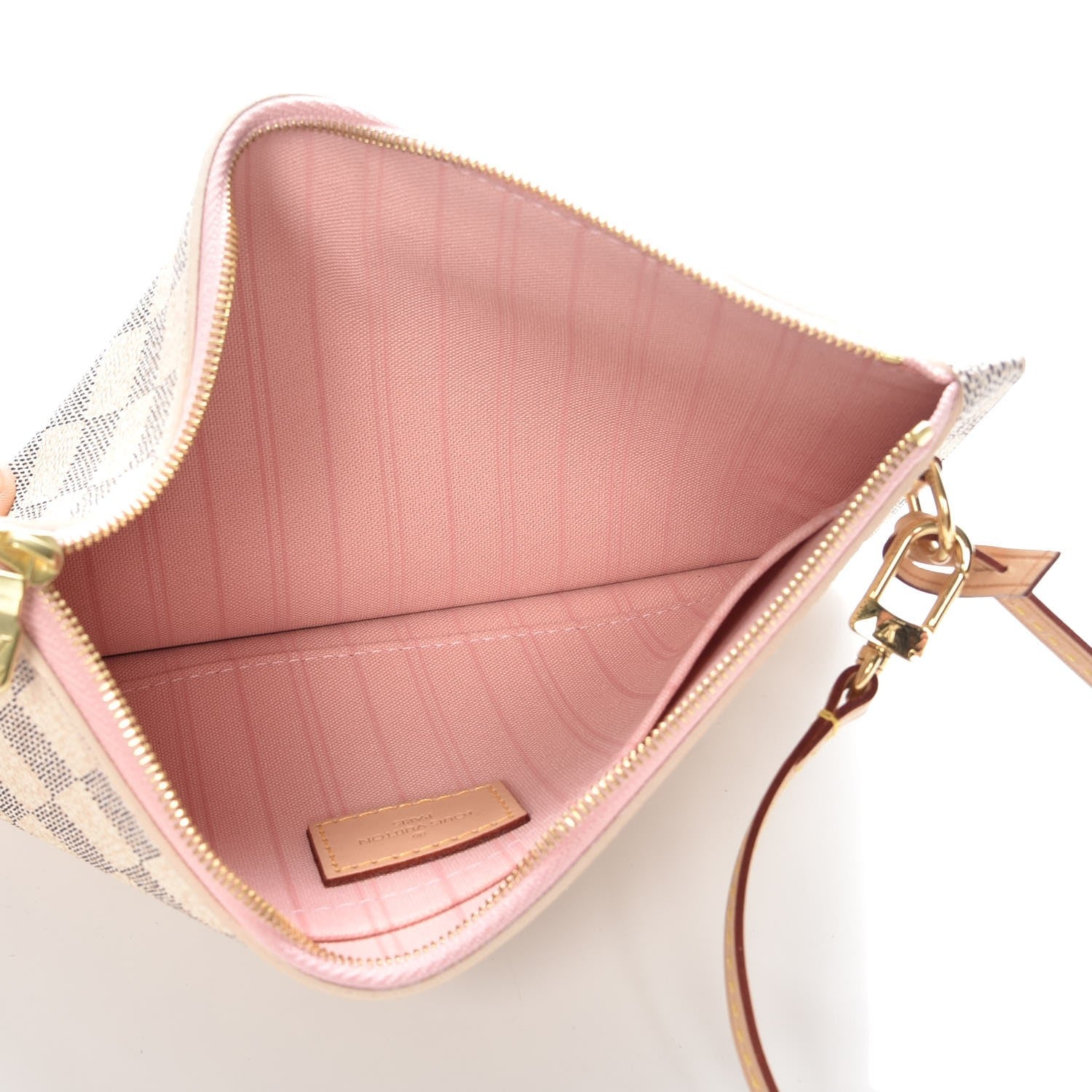 Louis Vuitton Damier Azur Neverfull MM GM Pochette Rose Ballerine 5 of 8