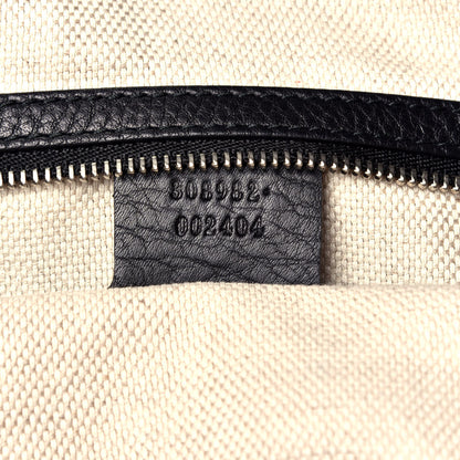 Gucci Pebbled Calfskin Studded Medium Soho Chain Shoulder Bag Black 7 of 9