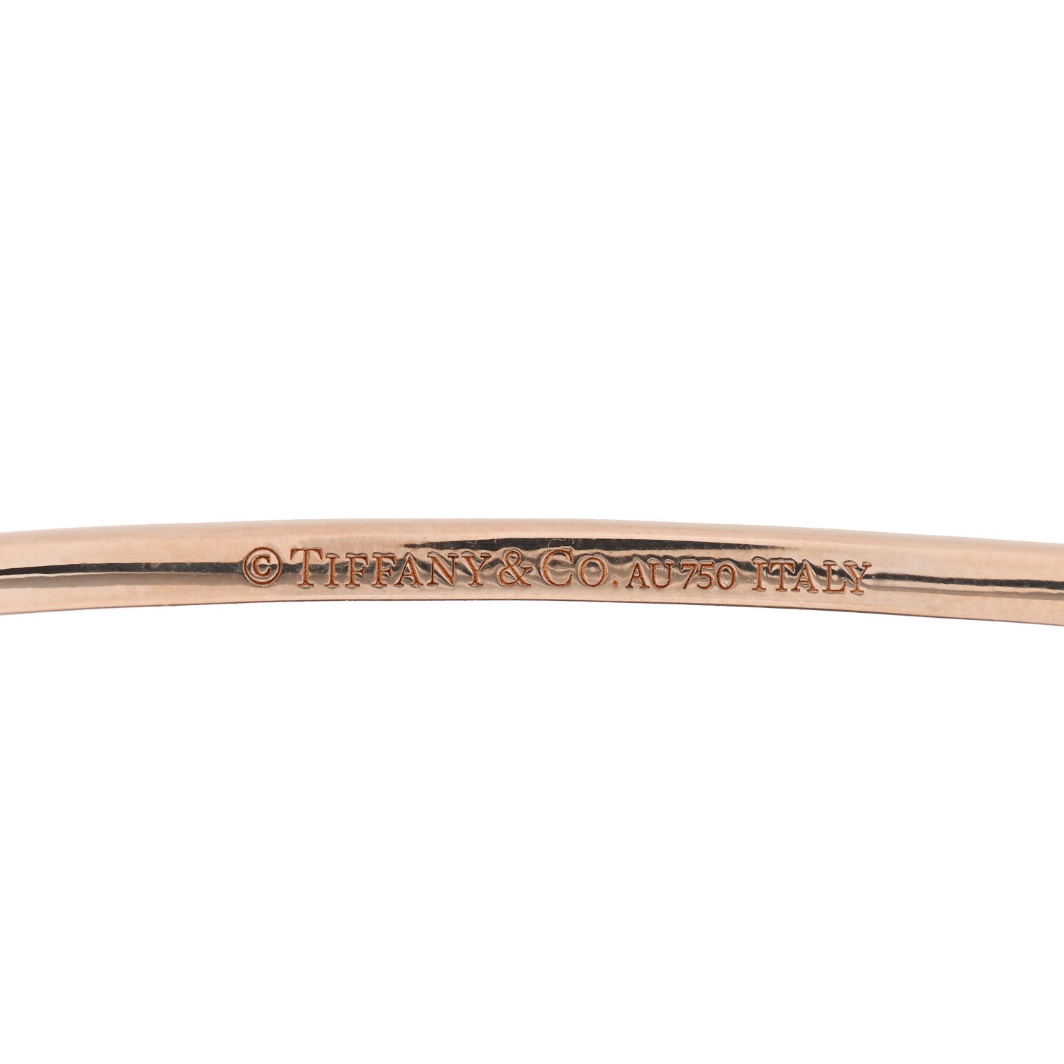 Tiffany 18K Rose Gold Pink Sapphire Metro Bar Cord Bracelet 3 of 3