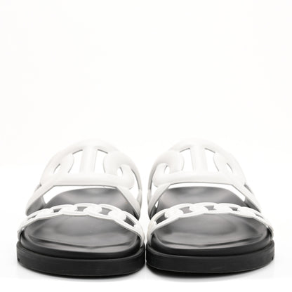 Hermes Nappa Womens Extra Sandals 35.5 White 3 of 11