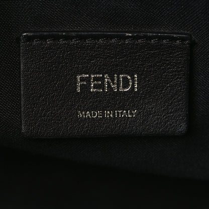 Fendi Vitello King Logo Embossed Medium By The Way Boston Bag Black 6 of 9