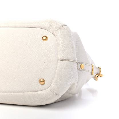 Prada Vitello Daino Shoulder Bag White 8 of 14