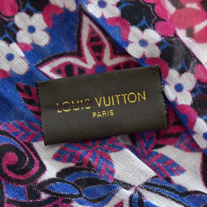 Louis Vuitton Cotton Etole Stole Blue Nuit 5 of 9