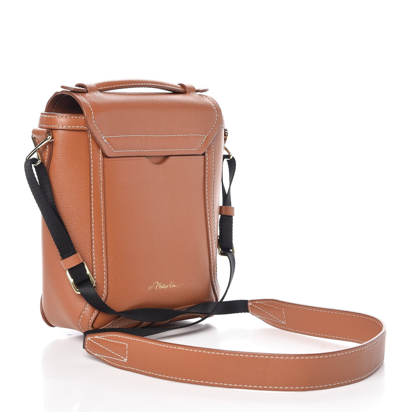 3.1 Embossed Grain Calfskin Pashli Camera Shoulder Bag Tan