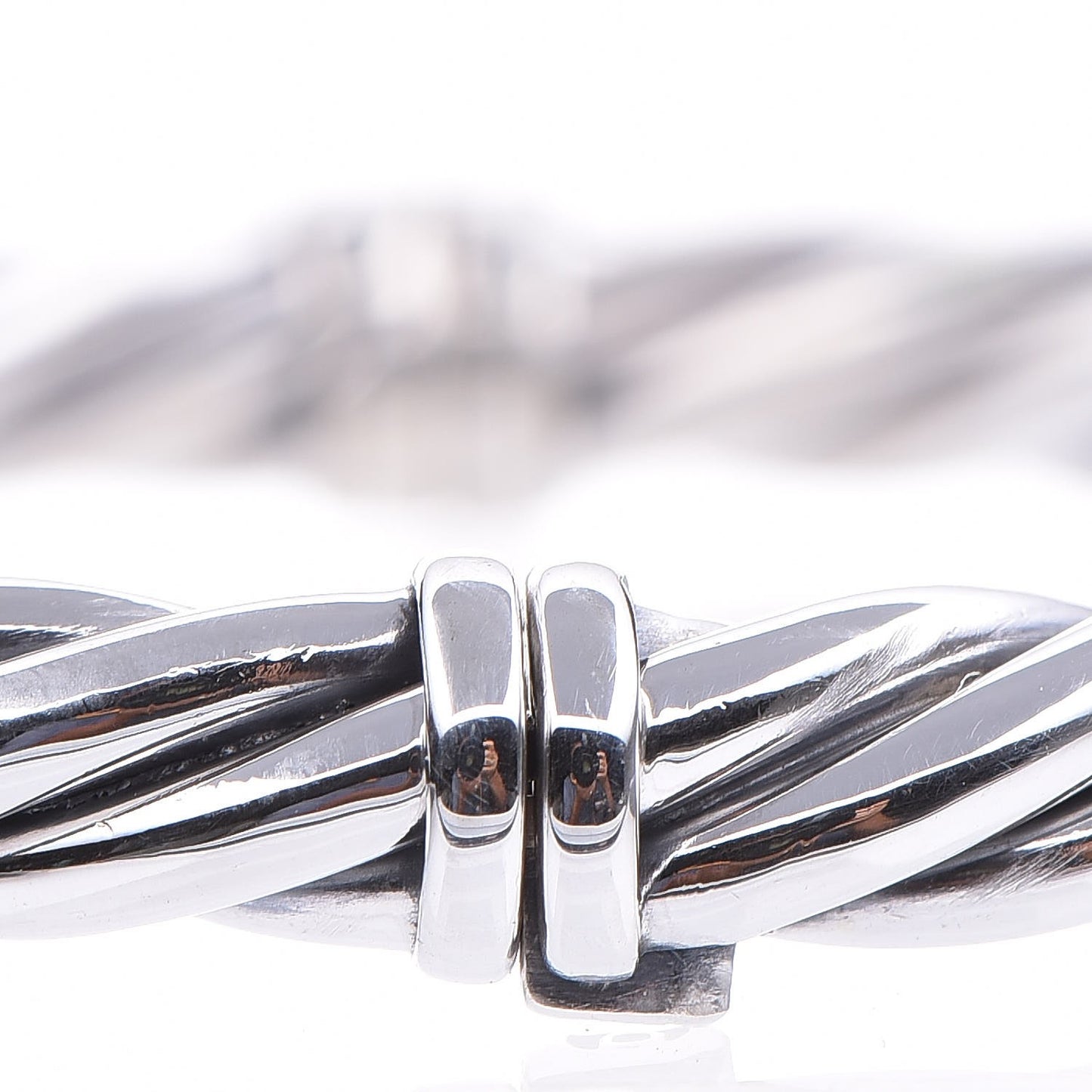 Sterling Silver Diamond 6mm Moonlight Ice Hinged Bracelet