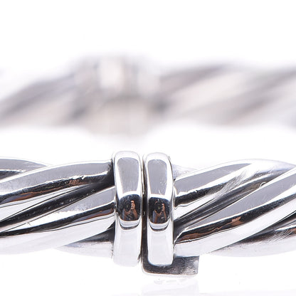 David Yurman Sterling Silver Diamond 6mm Moonlight Ice Hinged Bracelet 6 of 7