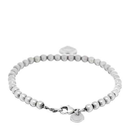 Tiffany Sterling Silver 4mm Return To Heart Tag Bead Bracelet 2 of 3
