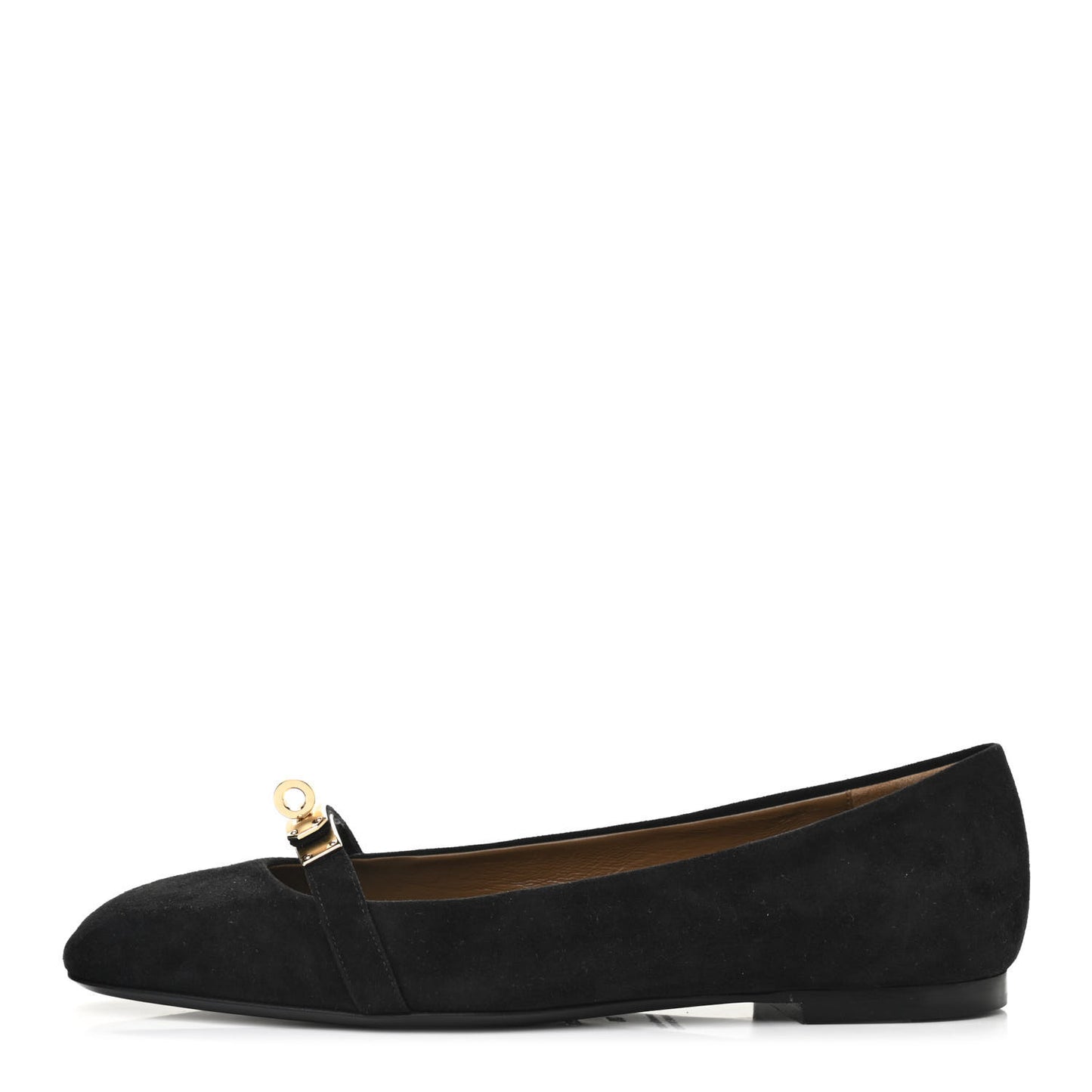 Suede Goatskin Bilbao Ballerina Flats 39 Black
