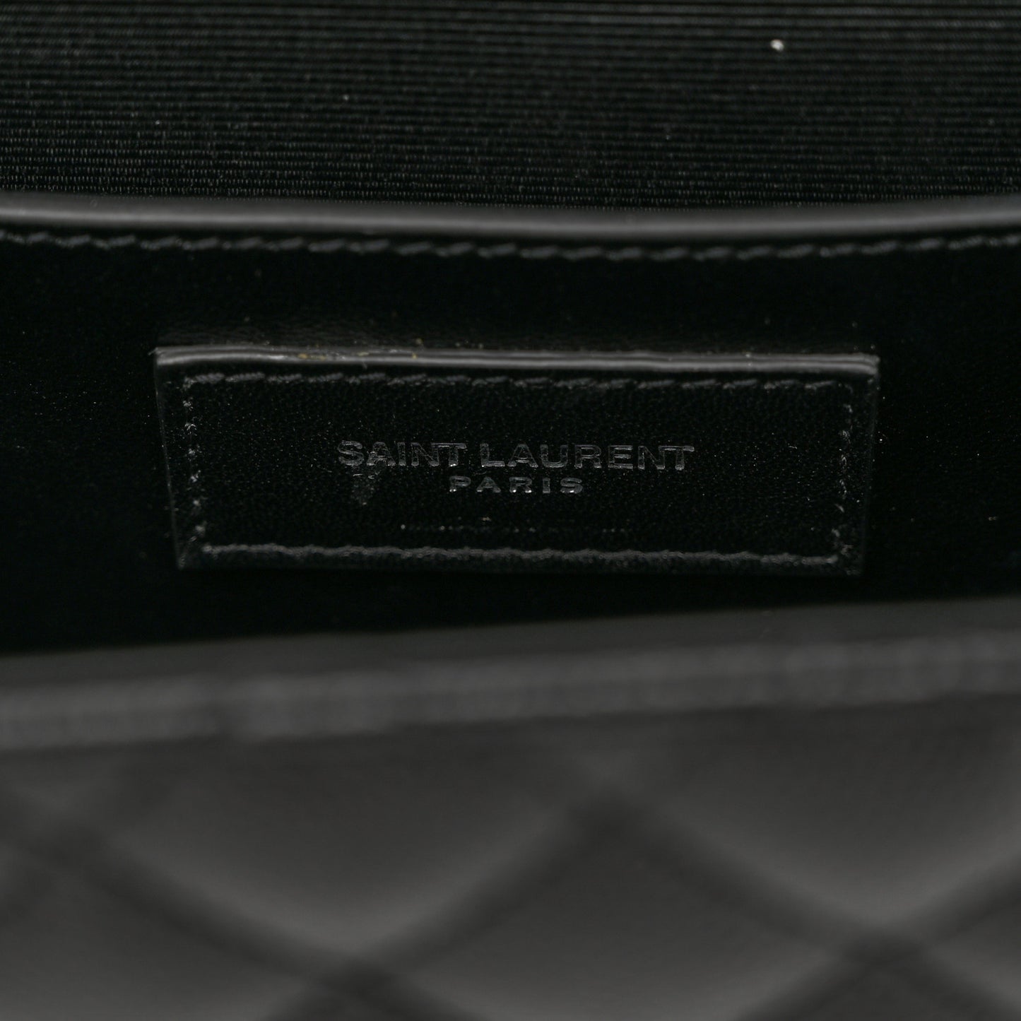 Grain De Poudre Textured Mixed Matelasse Triquilt Medium Monogram Satchel Black