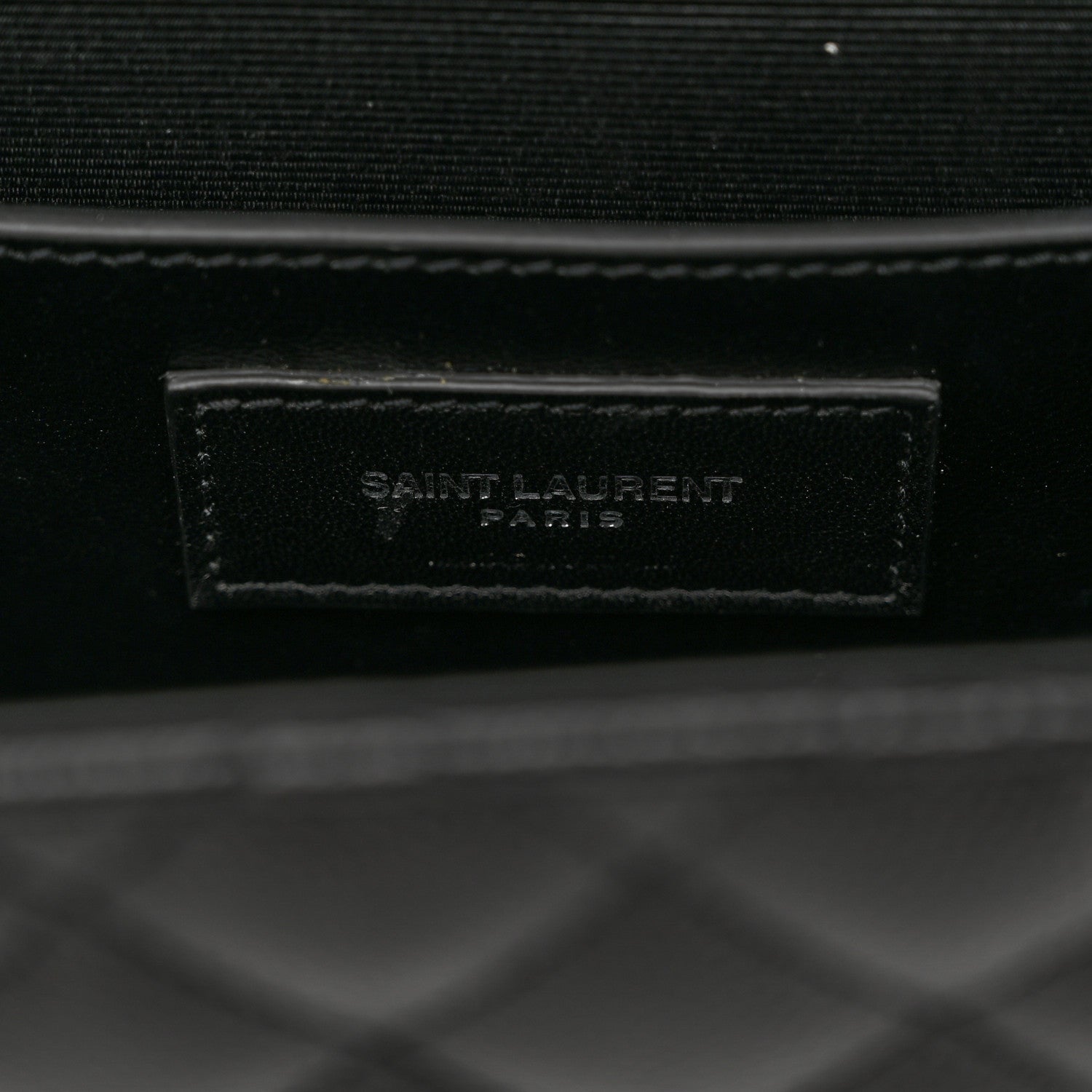 Saint Laurent Grain De Poudre Textured Mixed Matelasse Triquilt Medium Monogram Satchel Black 6 of 10