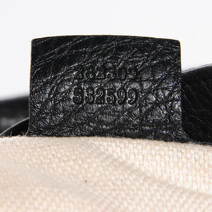 Gucci Pebbled Calfskin Medium Soho Shoulder Bag Black 7 of 7