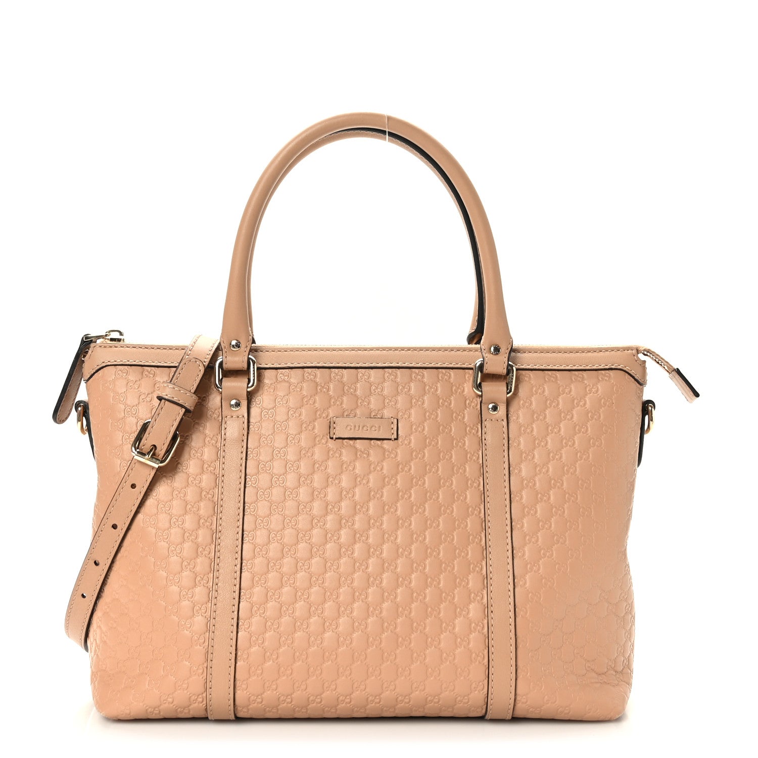 Gucci Soft Microguccissima Small Zippered Satchel Camelia 1 of 10