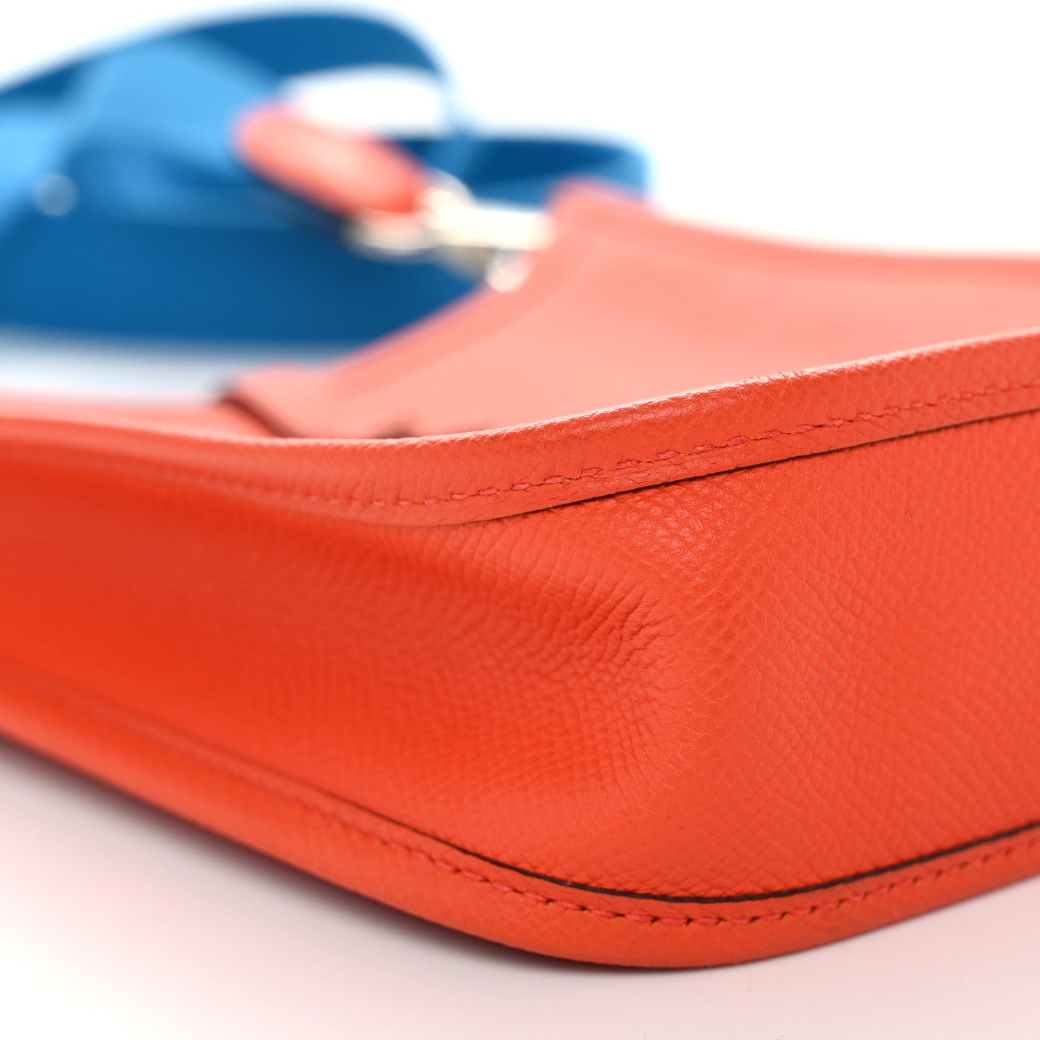 Hermes Epsom Amazone Evelyne TPM Orange Poppy Bleu Zanzibar 8 of 10