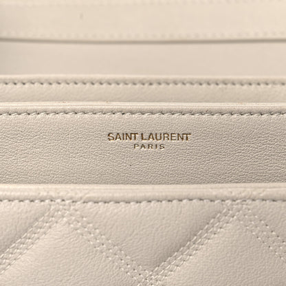 Saint Laurent Lambskin Quilted Small Becky Chain Bag Blanc Vintage 6 of 21