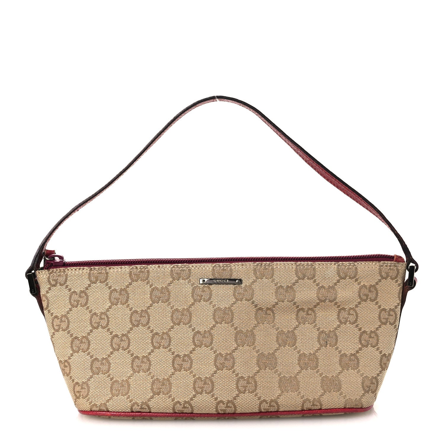 Gucci Monogram Boat Pochette Dark Pink 1 of 12