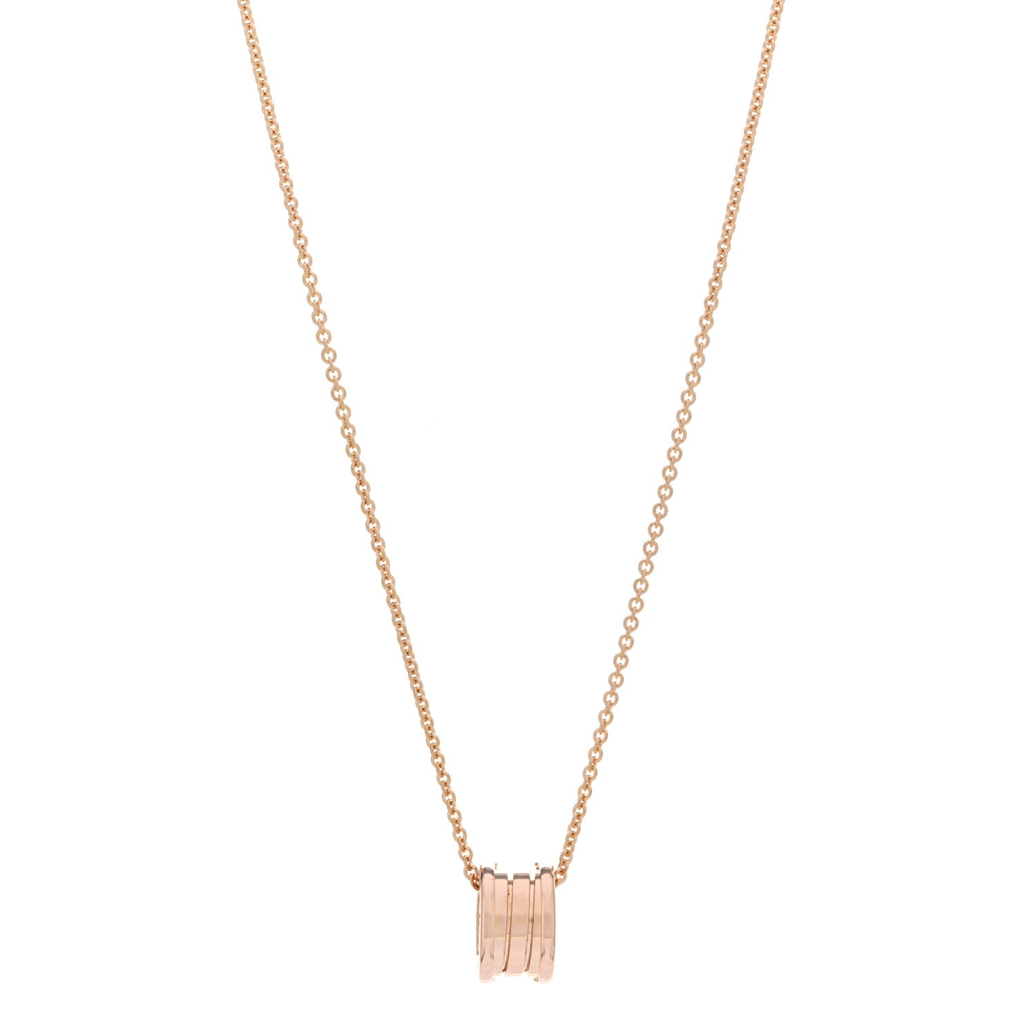 Bulgari 18K Rose Gold B.Zero1 Pendant Necklace 1 of 5