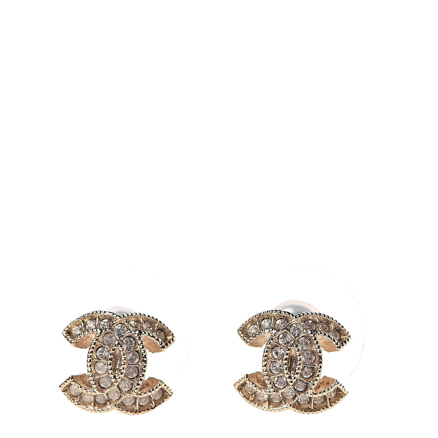 Crystal CC Earrings Gold