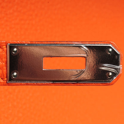 Hermes Taurillon Clemence Birkin 35 Feu Orange 15 of 29