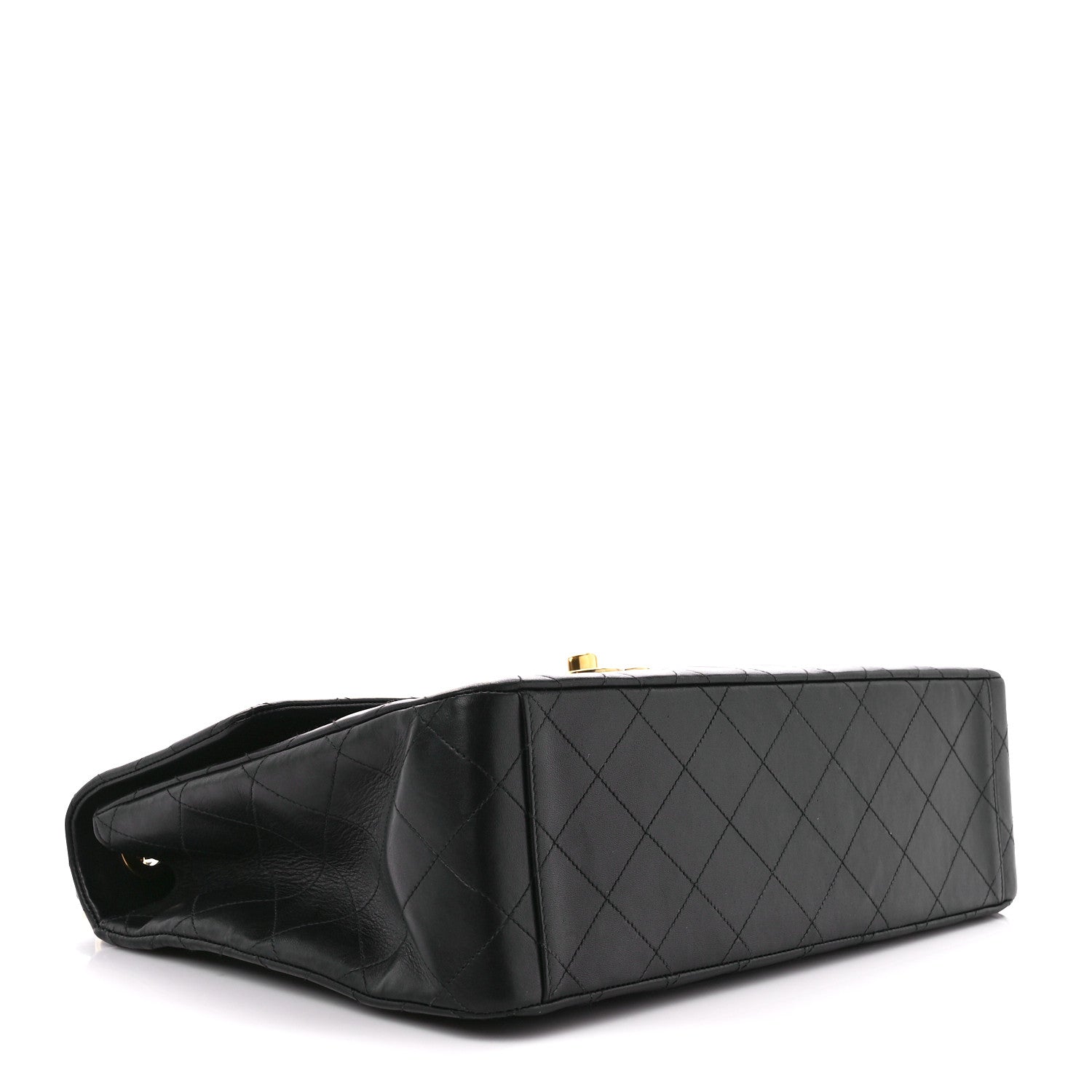 Chanel Lambskin Quilted XL Jumbo Single Flap Black 4 of 11