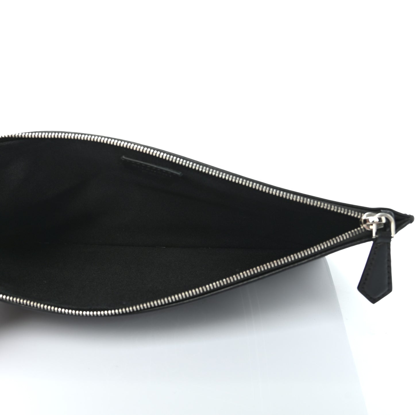 Calfskin Bambi Print Medium Cosmetic Pouch Black