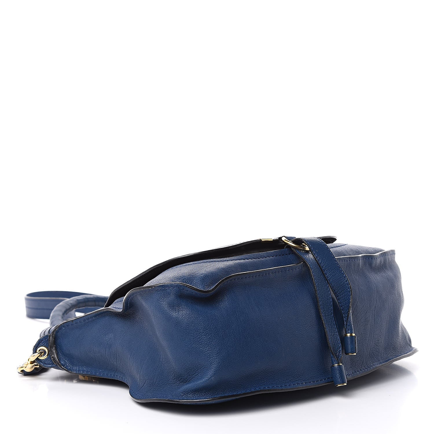 Chloe Natural Grain Calfskin Medium Marcie Nude Satchel Factory Blue 4 of 17