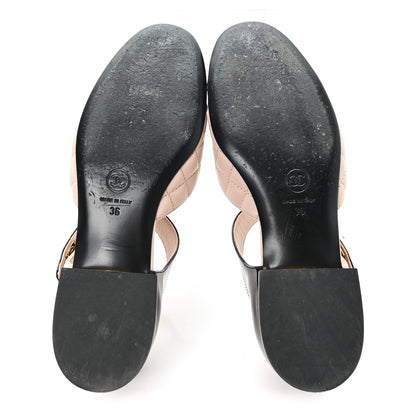 Chanel Patent Lambskin Quilted Cap Toe Ballerina Flats 36 Beige Black 6 of 10