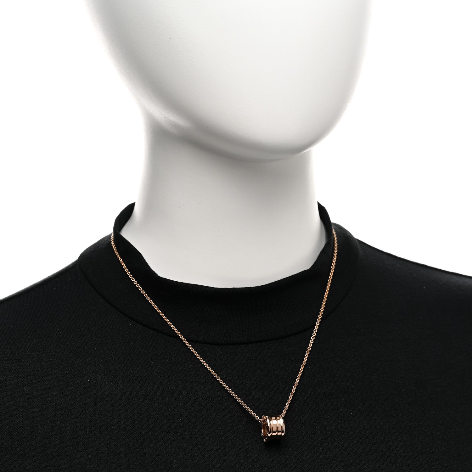 Bulgari 18K Rose Gold B.Zero1 Pendant Necklace 2 of 5