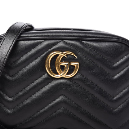 Gucci Calfskin Matelasse Mini GG Marmont Chain Shoulder Bag Black 10 of 10