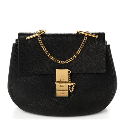Chloe Grained Lambskin Drew Shoulder Bag Black 1 of 10