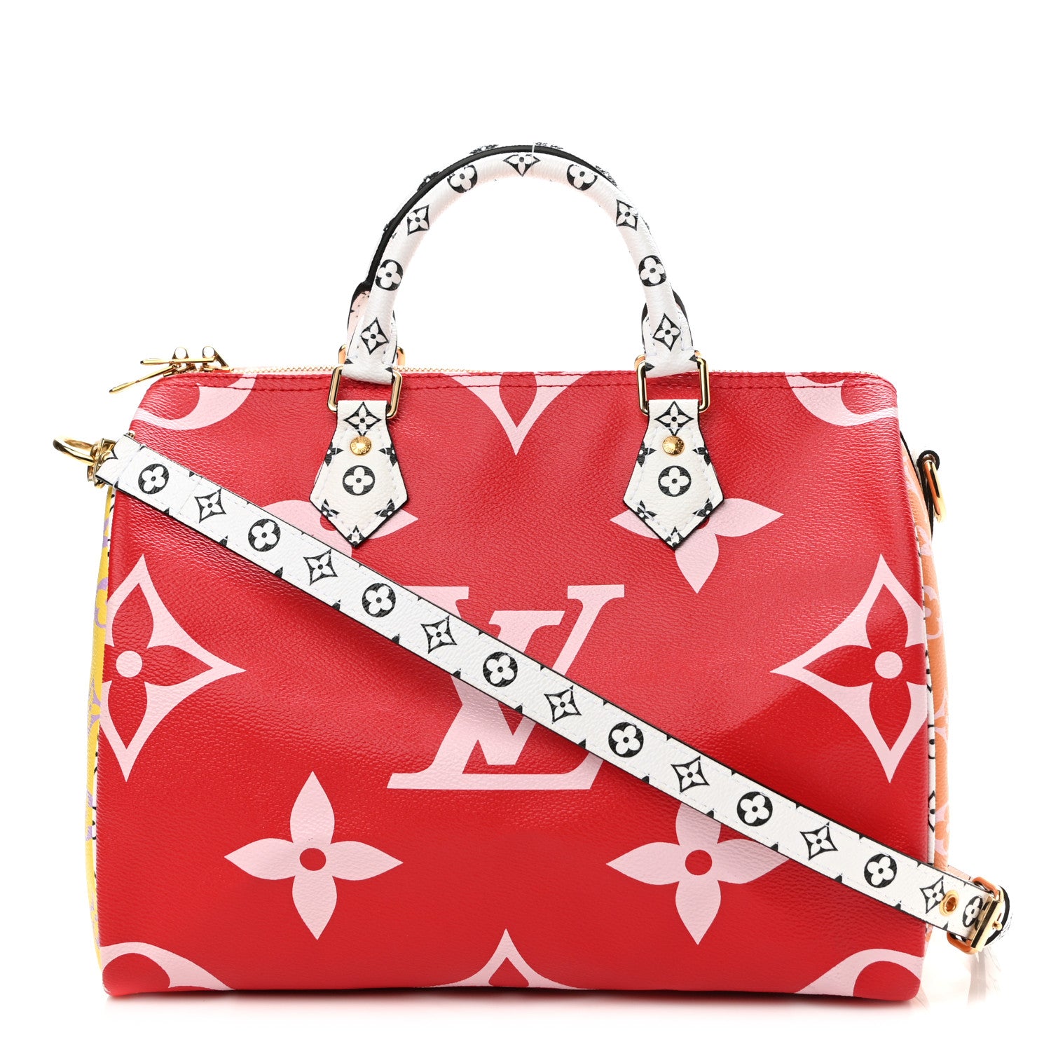 Louis Vuitton Monogram Giant Speedy Bandouliere 30 Rouge 1 of 10