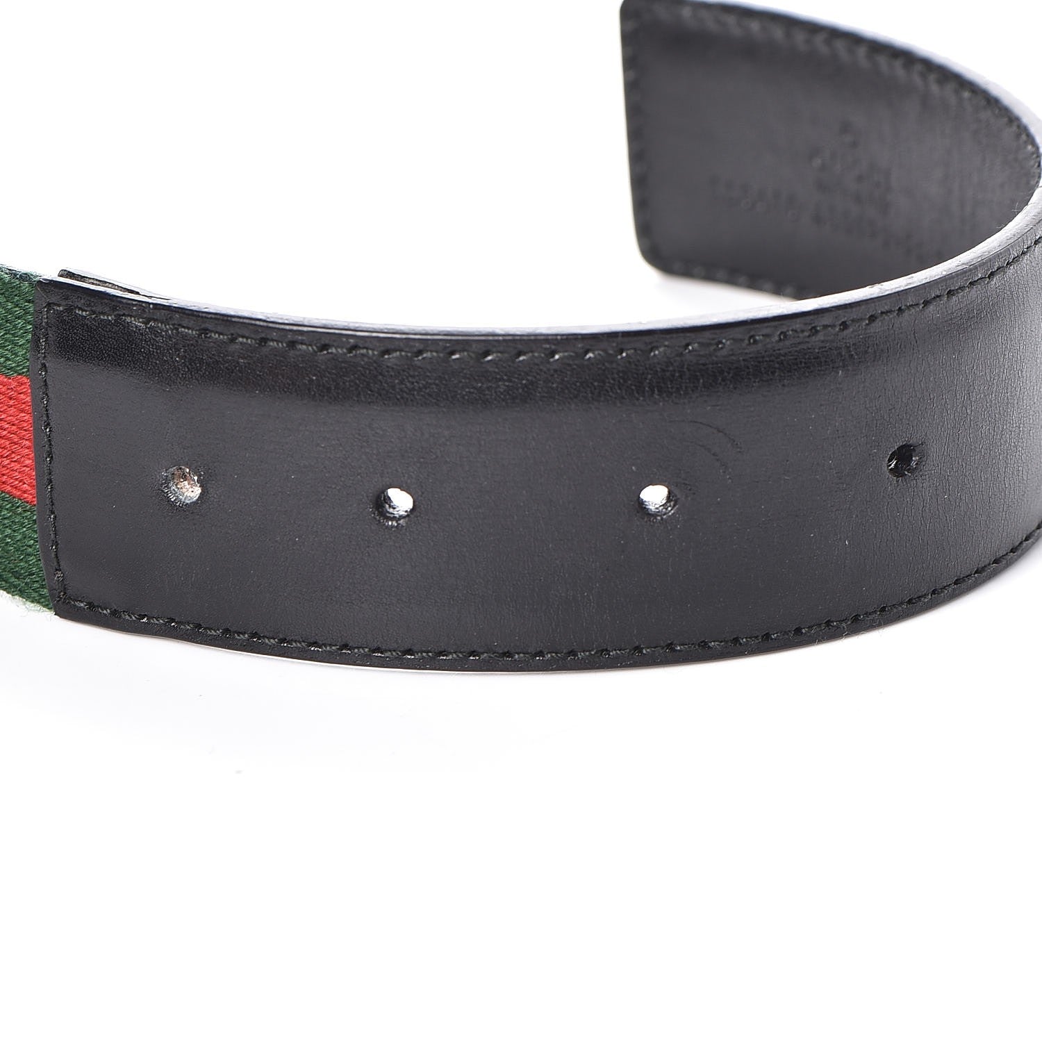 Gucci Calfskin Web Interlocking G Belt 90 36 Black 5 of 5
