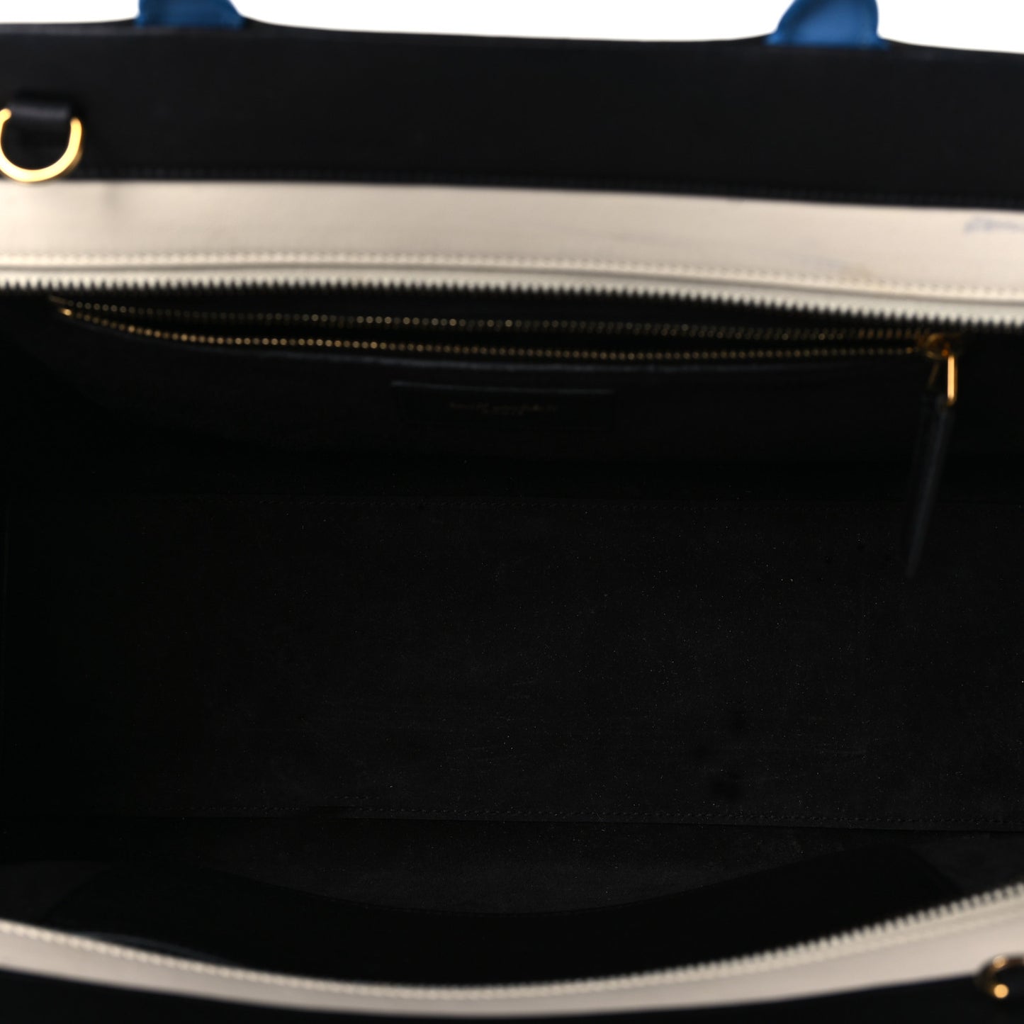 Calfskin Small Cabas Rive Gauche Bag Black Red Yellow White