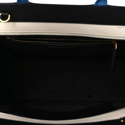 Saint Laurent Calfskin Small Cabas Rive Gauche Bag Black Red Yellow White 5 of 8